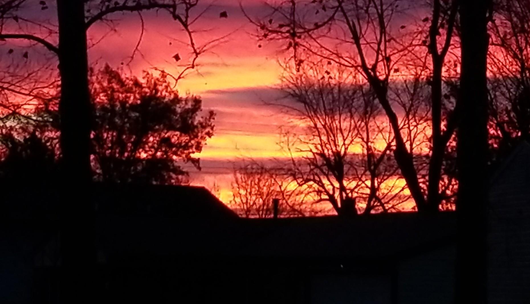 Evening photo of the sunset