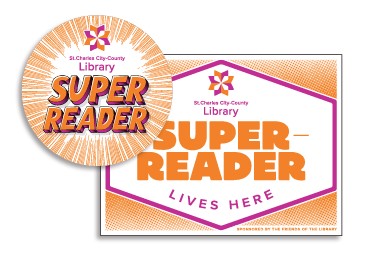 Super Reader window cling and yard sign