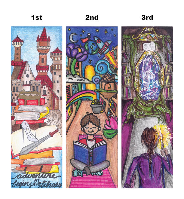 grades 6-8 bookmark winners