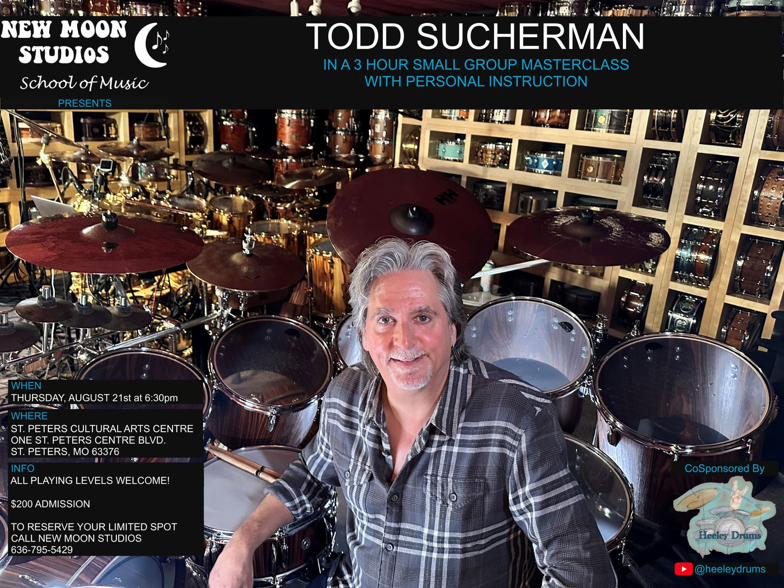 Reserve your spot at a small group Drum Masterclass with Todd Sucherman in August