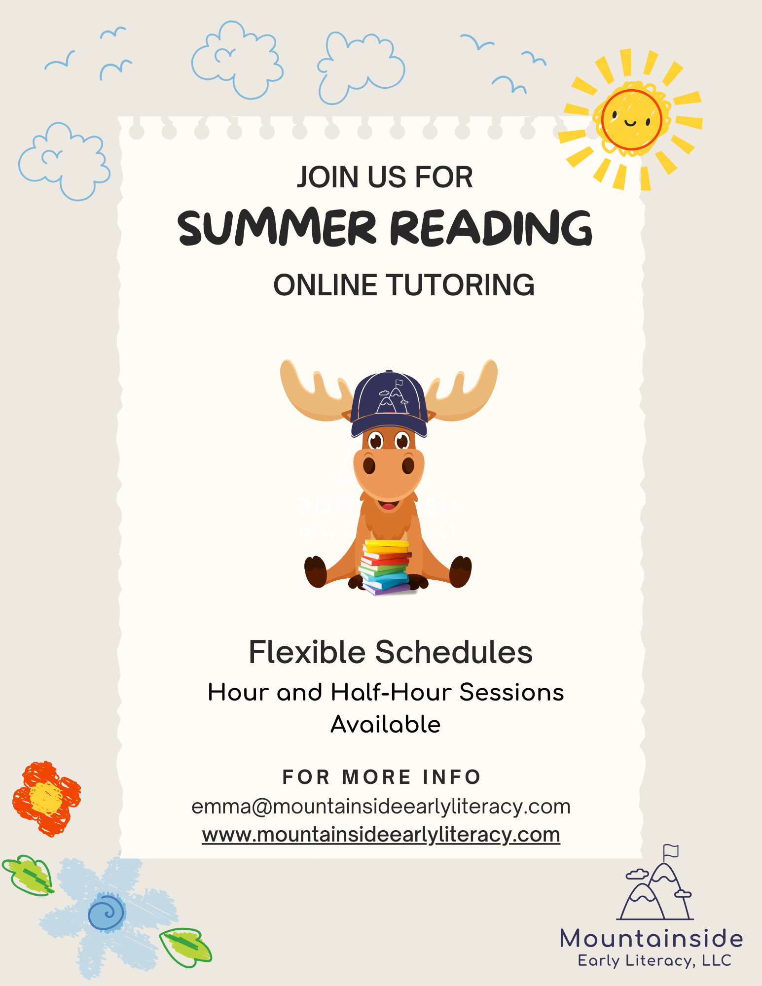 Online reading tutoring with Emma at Mountain Side Literacy LLC