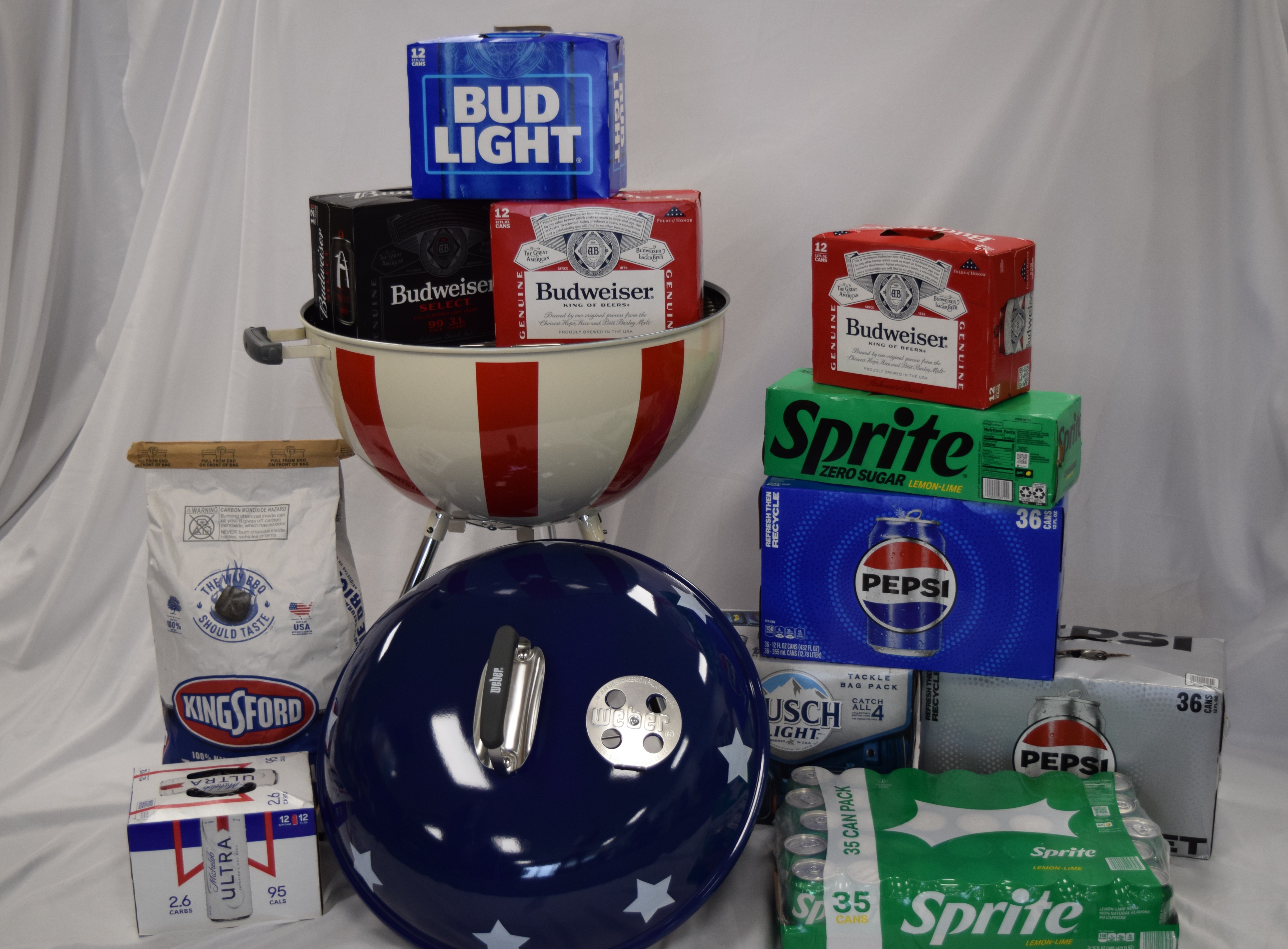 Weber grill and beverages