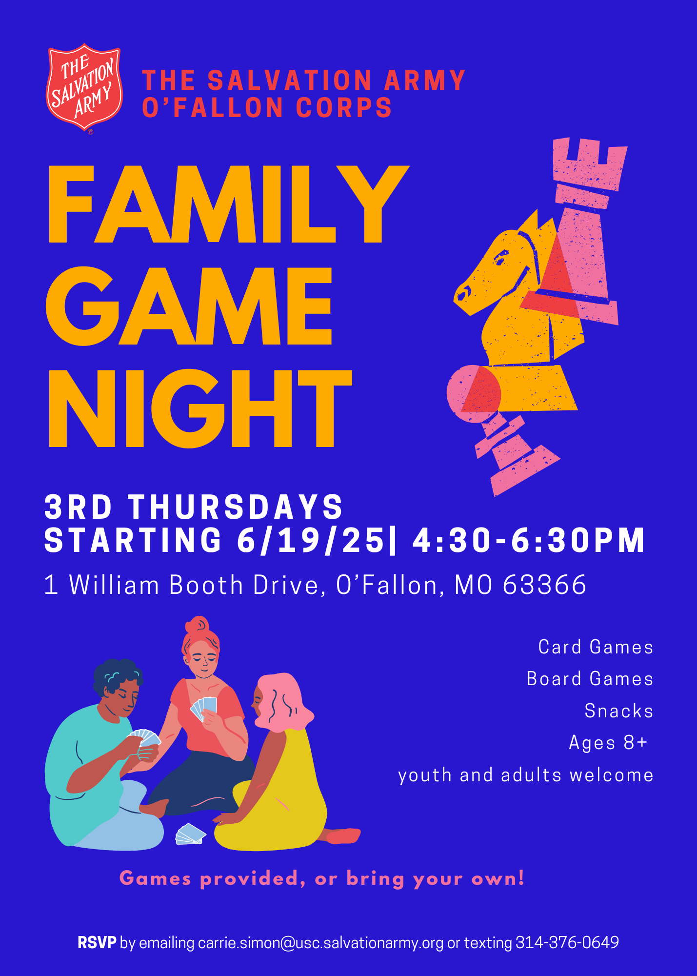 Salvation Army O'Fallon Corps Family Game Night July 19