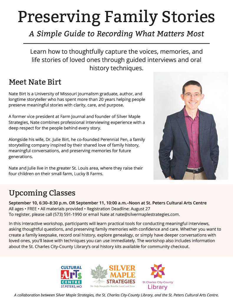 Preserving Family Stories with Nat Brit on September 10