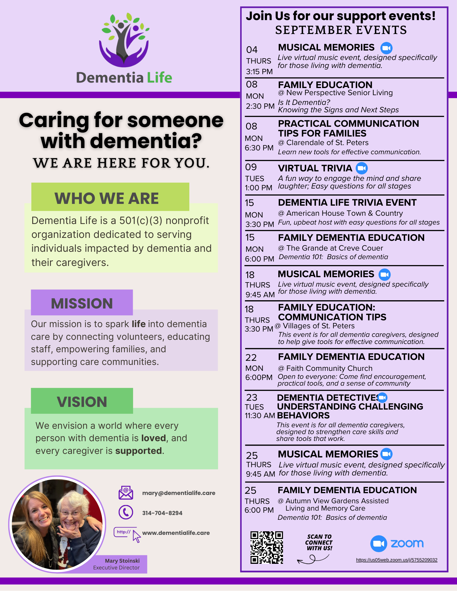 Dementia Life - September 2025 Events