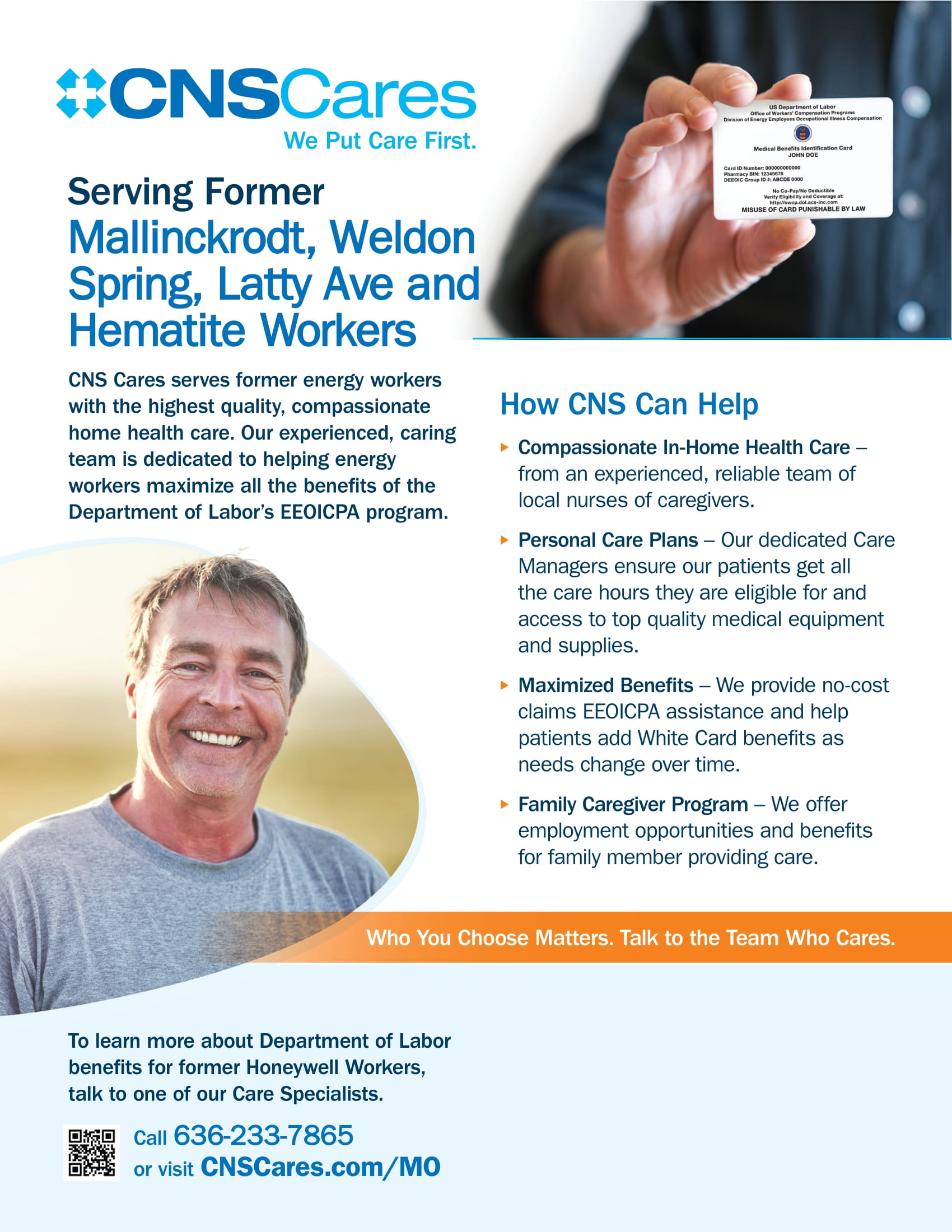 CNS Cares serves former energy workers with home health care