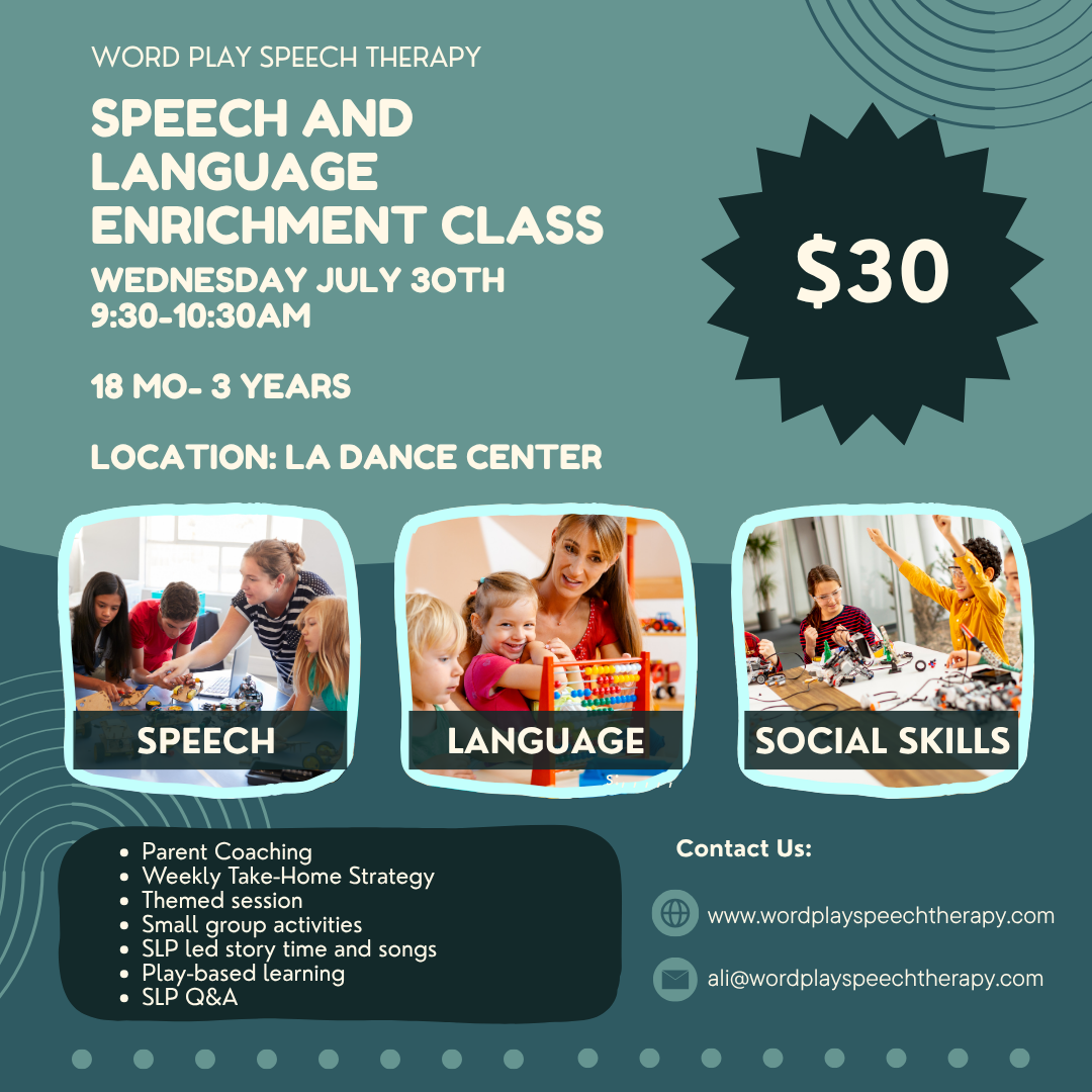 Speech and Language Enrichment Class for Children July 30
