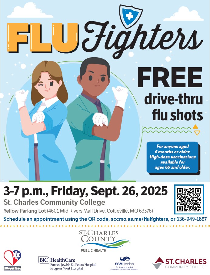 Flu Fighters provide free drive thru flu shots at St. Charles Community College