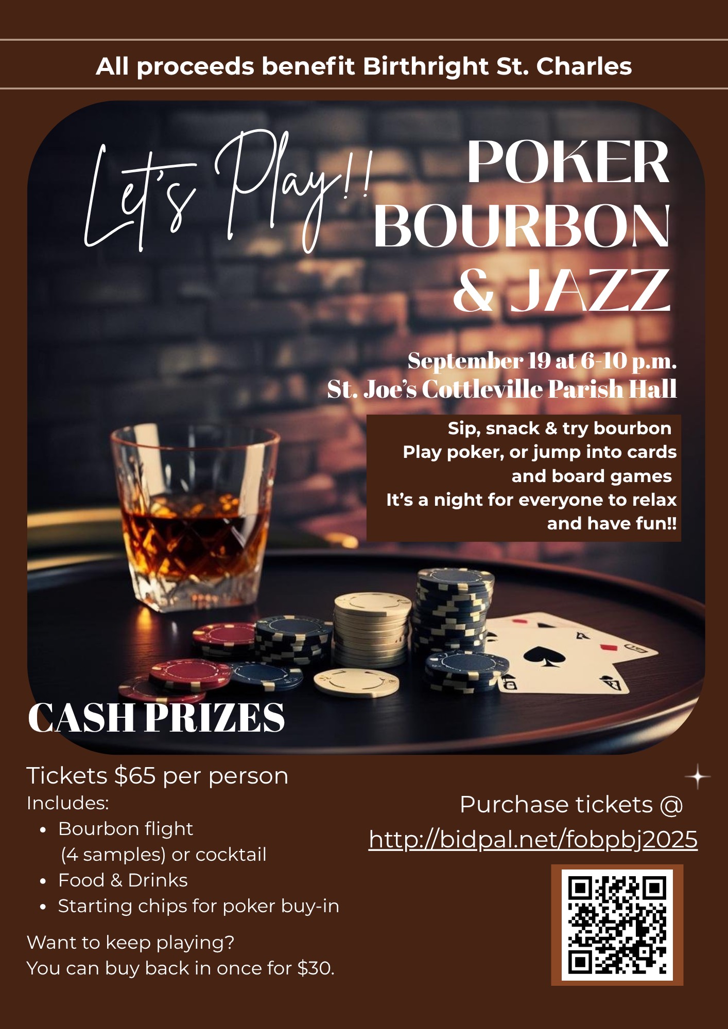 Bourbon Poker Night benefitting Birthright St. Charles