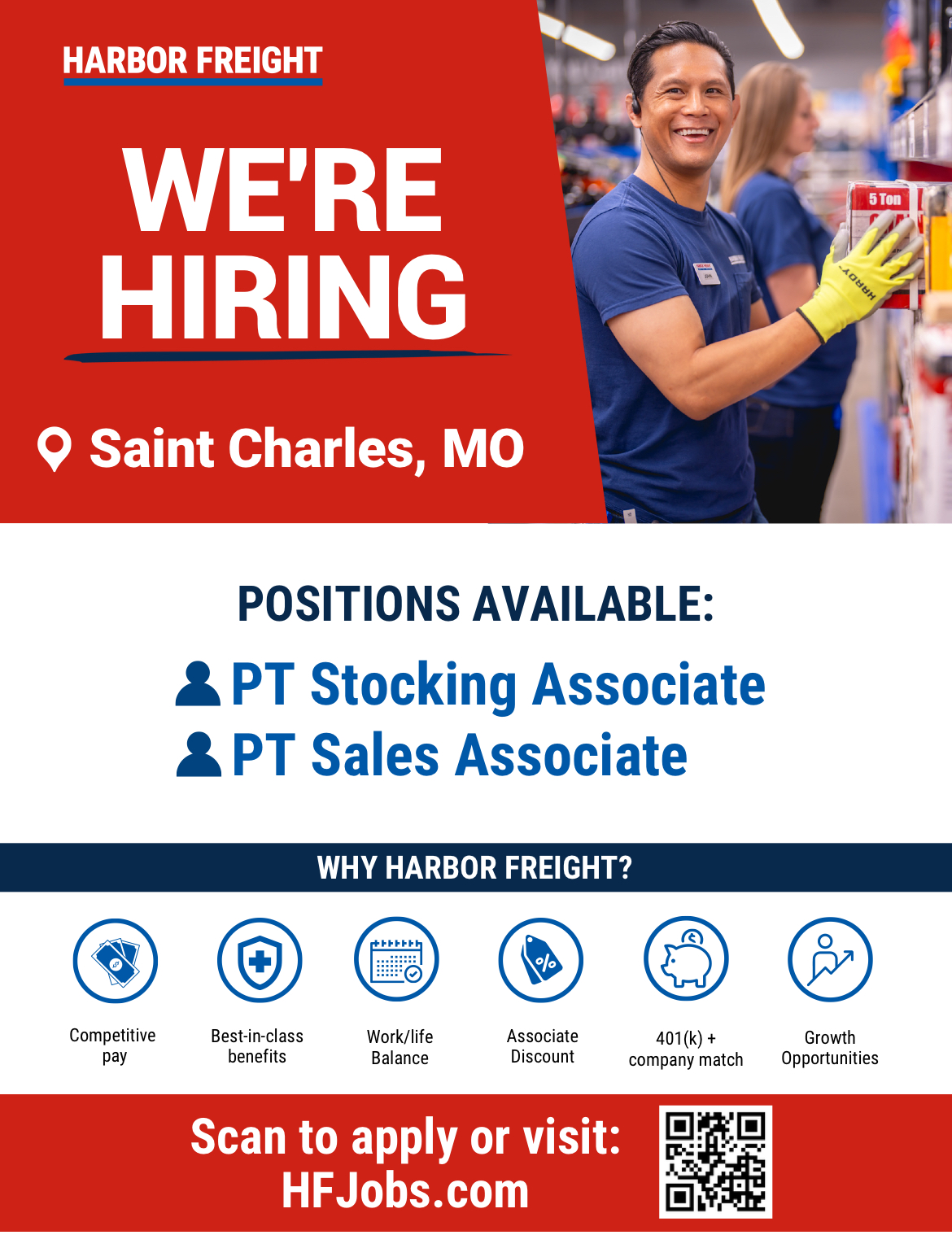 St. Charles Harbor Freight is hiring