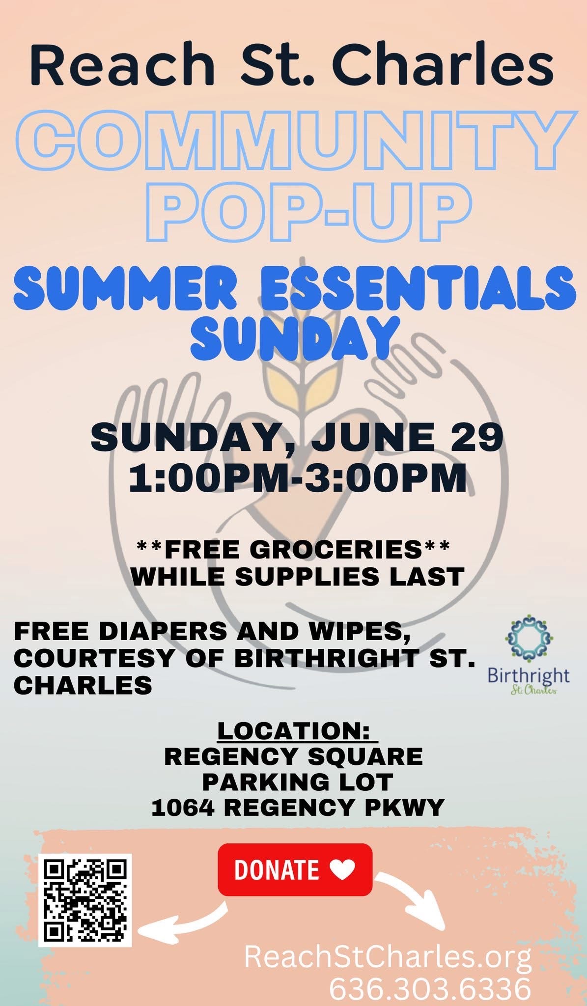 Community Pop-UP in St. Charles June 29