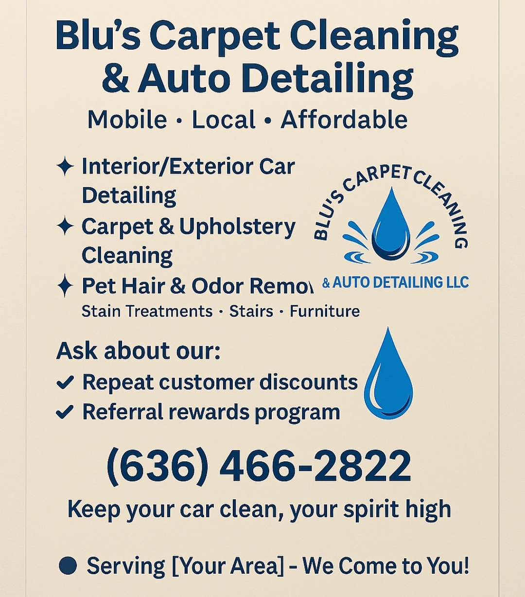 Blu's Carpet Cleaning and Auto Detailing