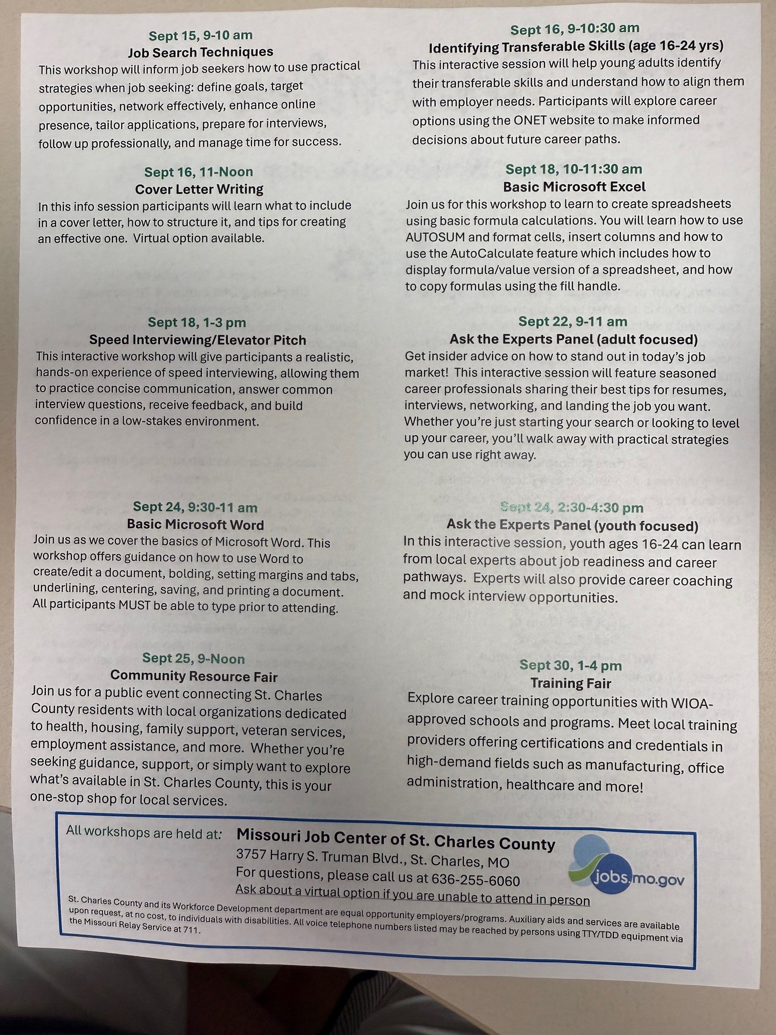 St Charles County Workforce Development Month page 2