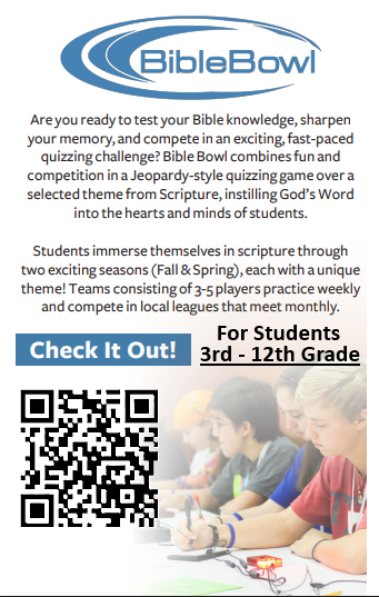 Students compete in the Bible Bowl, testing their knowledge of scripture with the Wentzville Christian Church