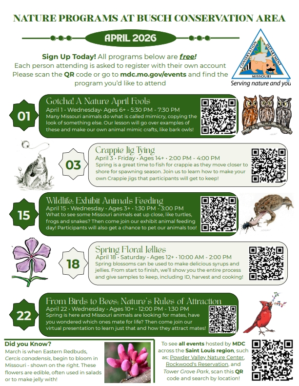 Check out April events from the Missouri Department of Conservation