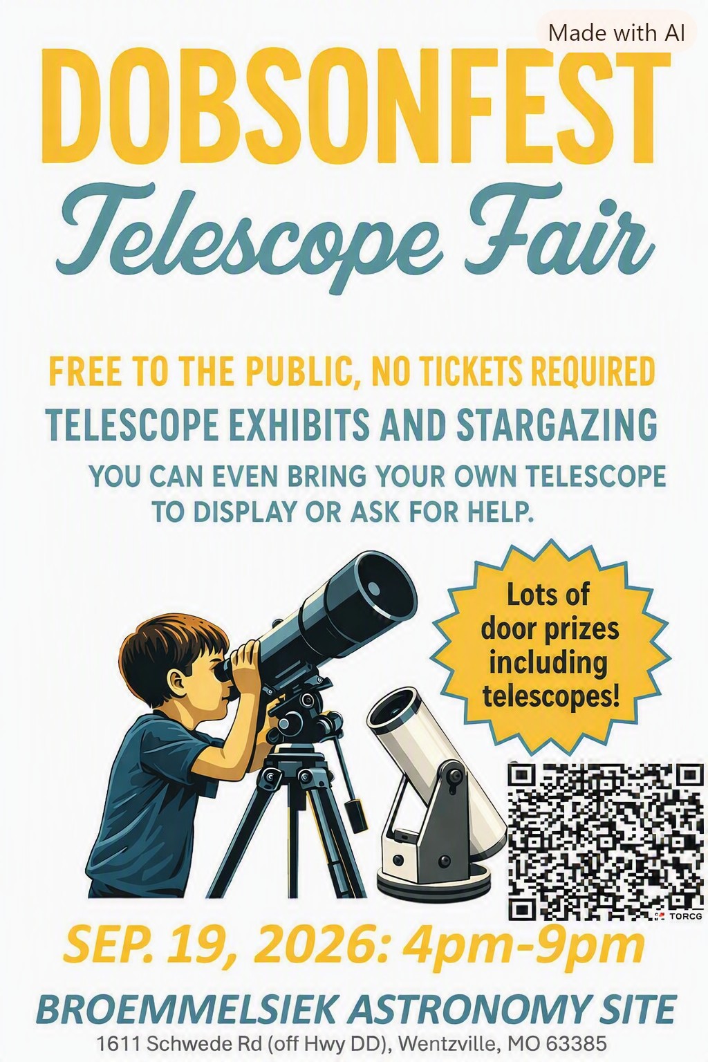 Enjoy a FREE astronomy day at the Broemmelsiek Park Astronomy Site in St. Charles County, MO.
