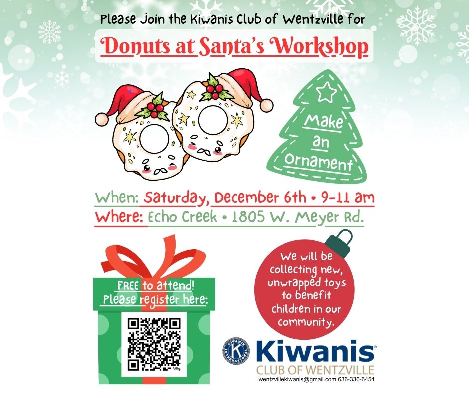 Donuts at Santas Workshop with the Kiwanis Club of Wentzville
