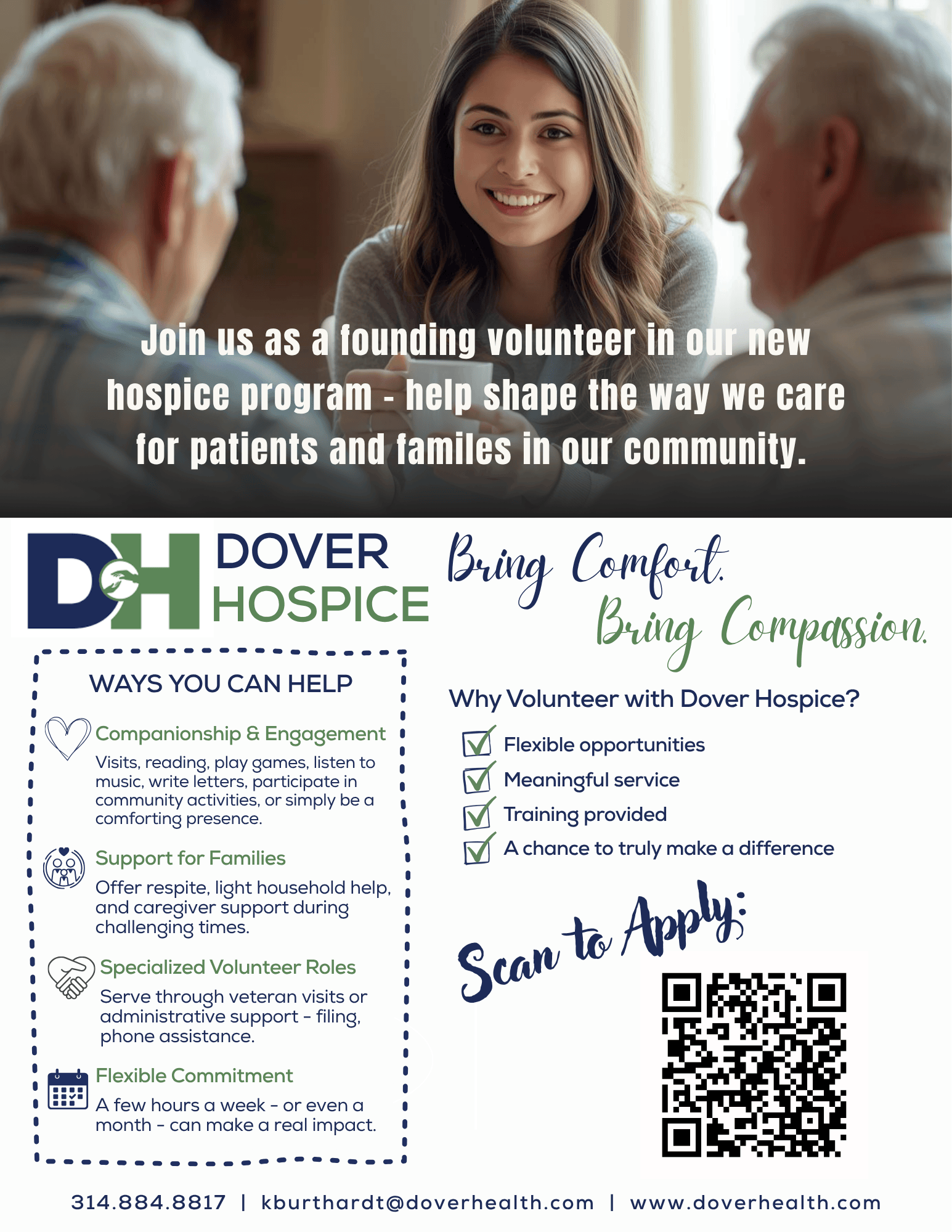 Dover Hospice is looking for volunteers for their new program