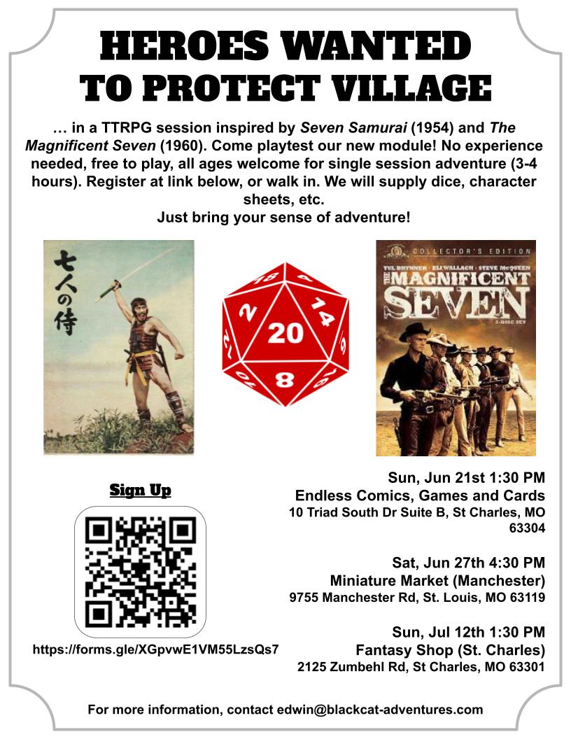 Needing Playtesters for TTRPG. There are 3 session to sign up.