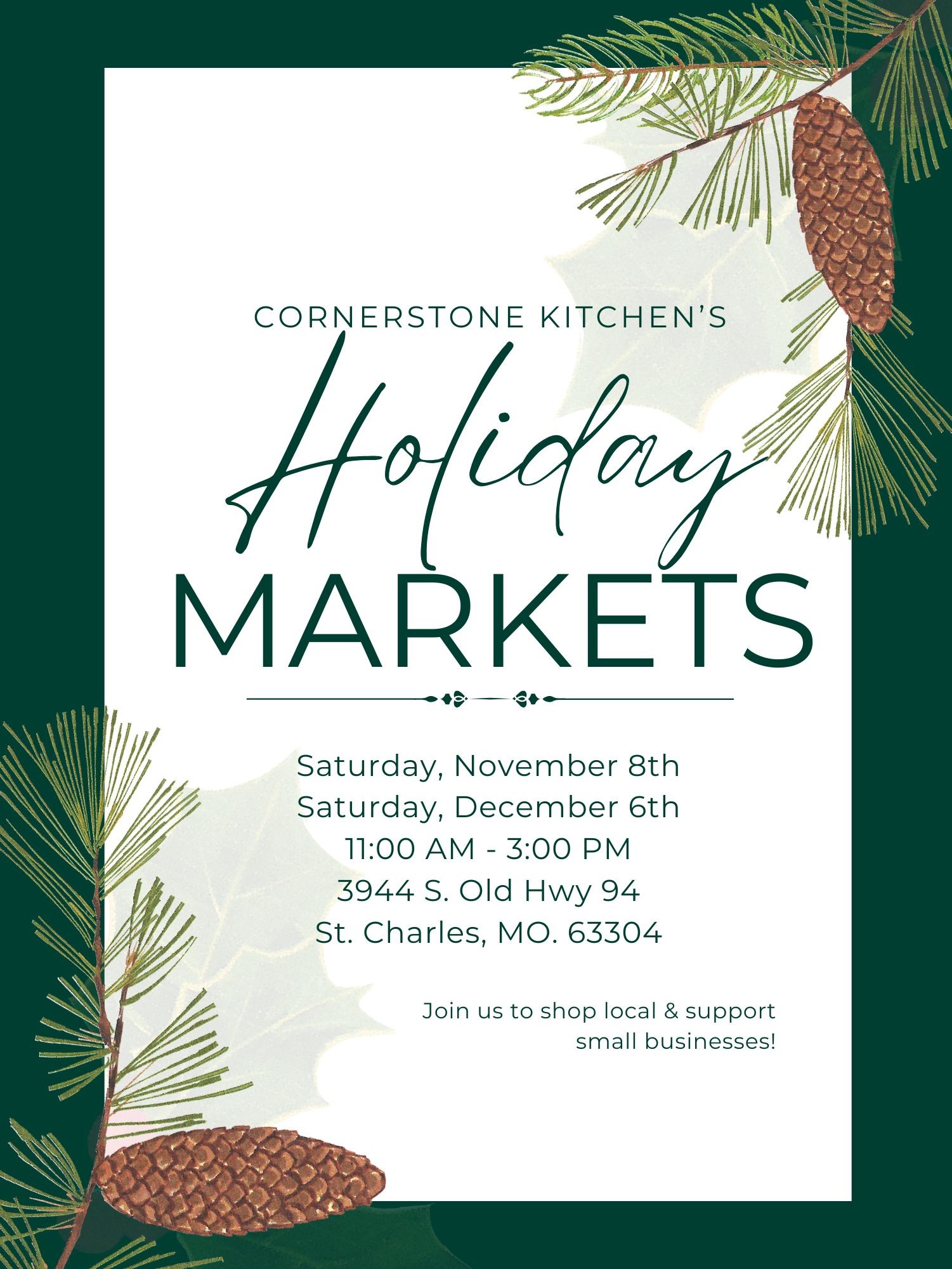 Cornerstone Kitchen Holiday Market