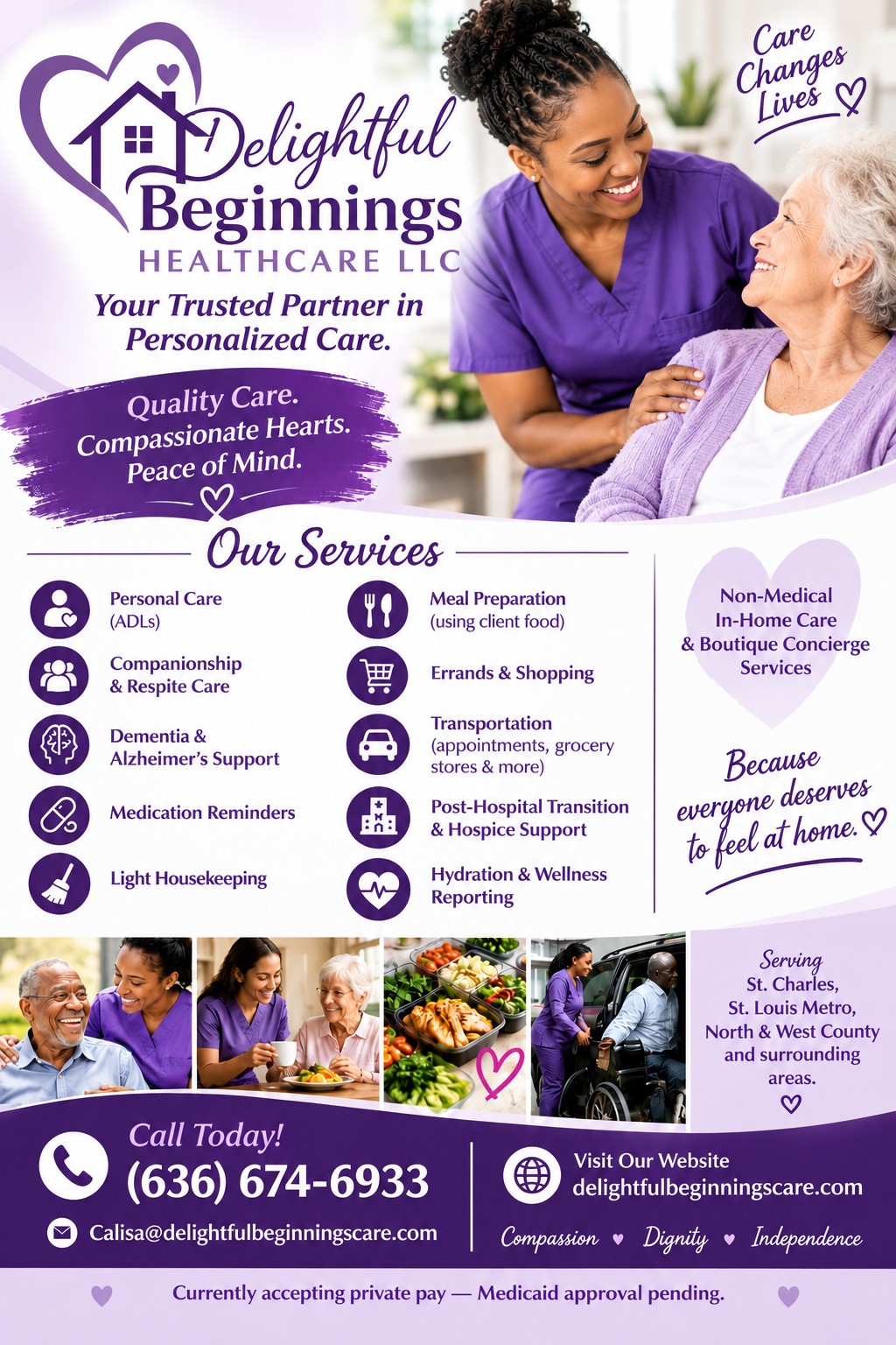 Delightful Beginnings Healthcare LLC offers non-medical care to older adults