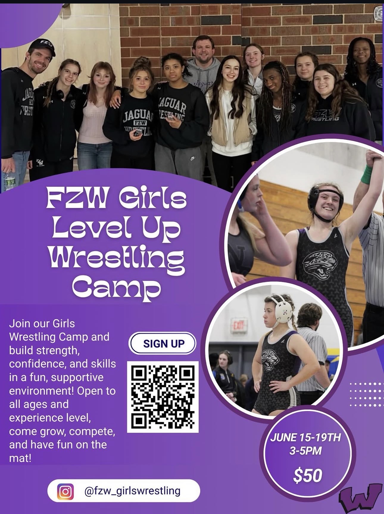 Fort Zumwalt West Girls Level Up Wrestling Camp