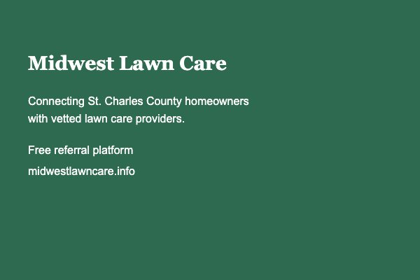 Midwest Lawn Care is a free referral platform for the area