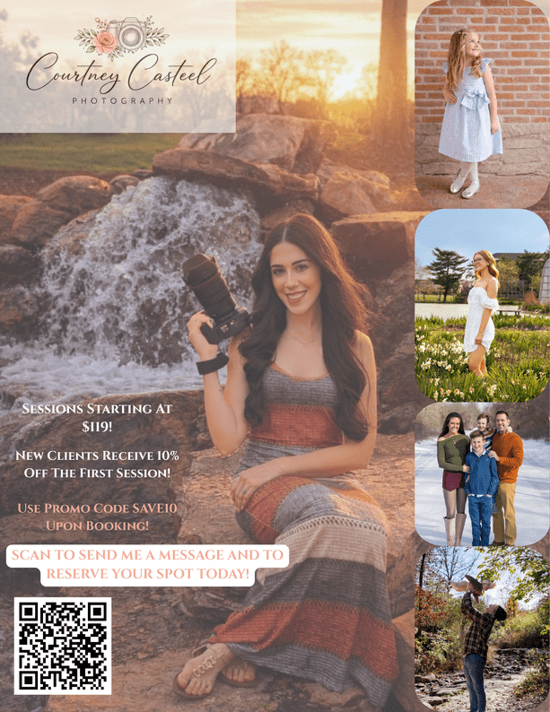 Courtney Casteel is a local photographer, trying to connect with families who may need a photographer.