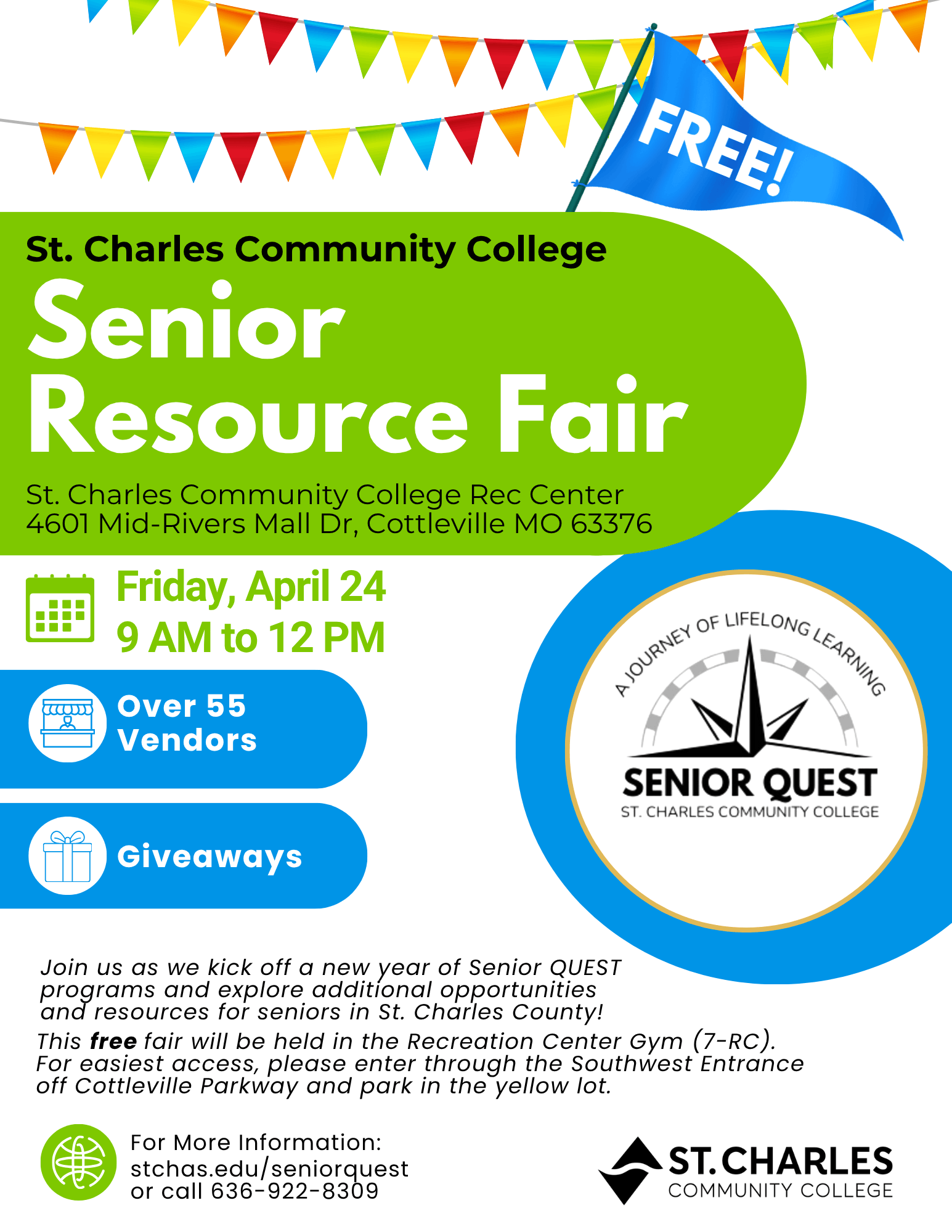 St. Charles Community College is hosting a free Senior Resource Fair on April 24