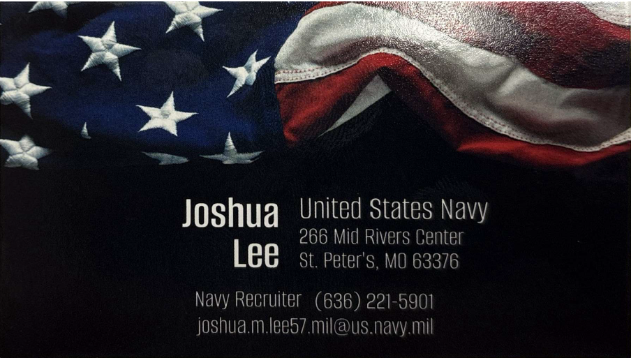 US Navy recruiter Joshua Lee