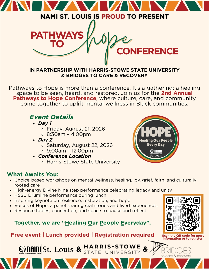 Nami St. Louis presents Pathways to Hope Conference in August