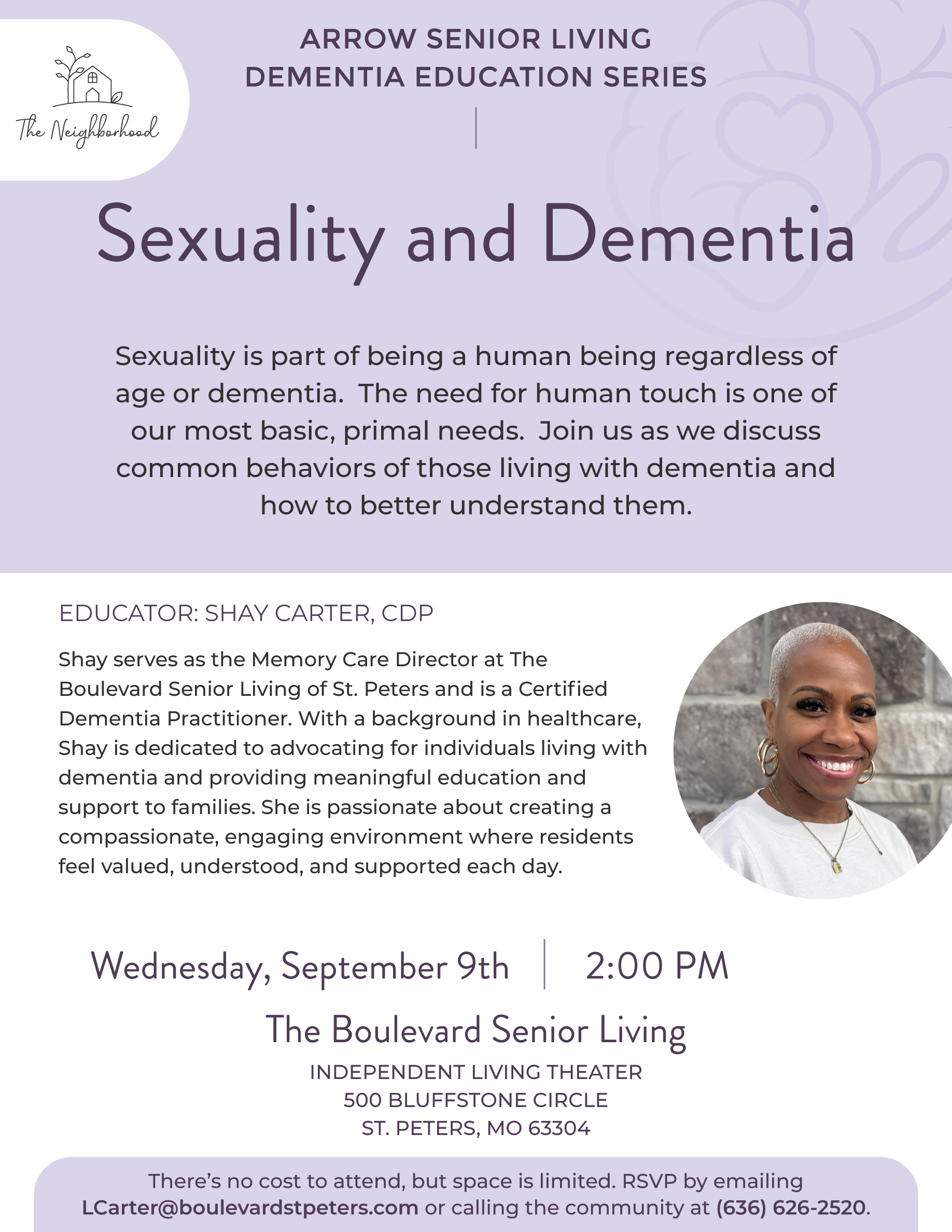 Our Dementia Education Events at The Boulevard Senior Living provide families, caregivers, and community members with valuable information and practical tools to better understand and support their loved ones living with dementia.