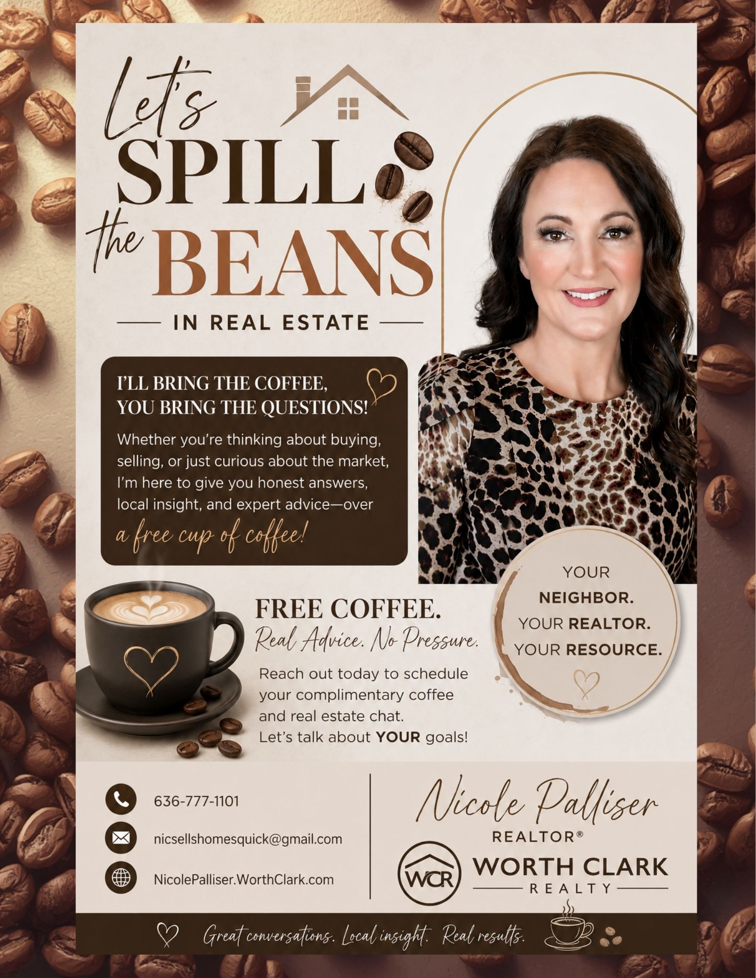 Free coffee and real advice from realtor Nicole Palliser