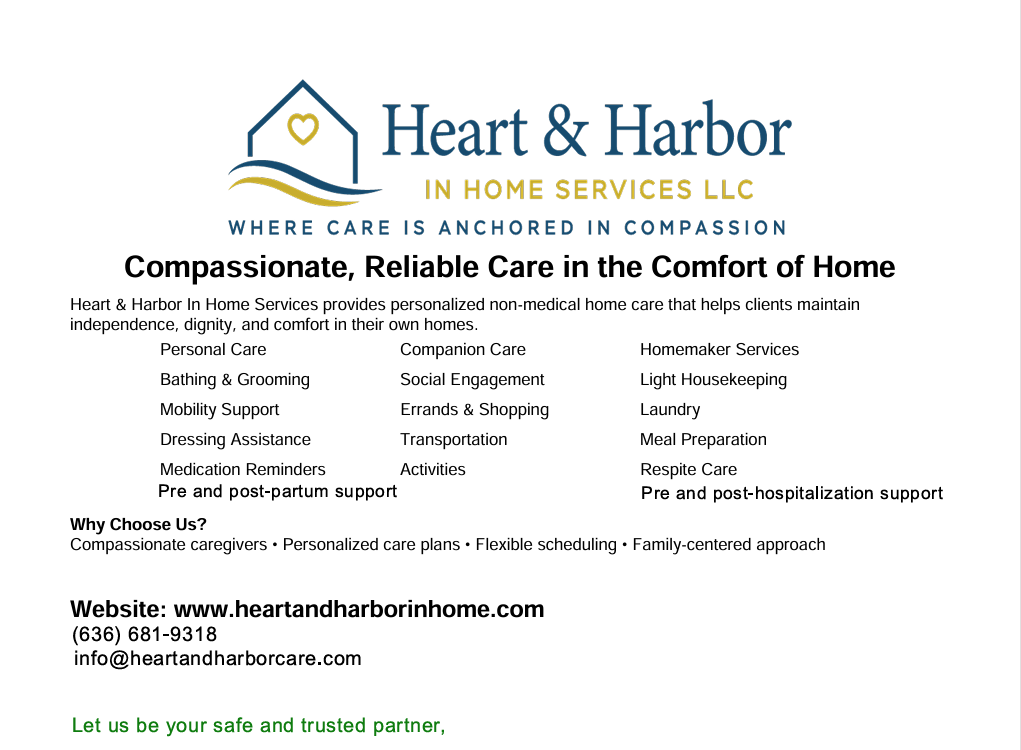 Heart and Harbor in Home Services, reliable care in the comfort of home.