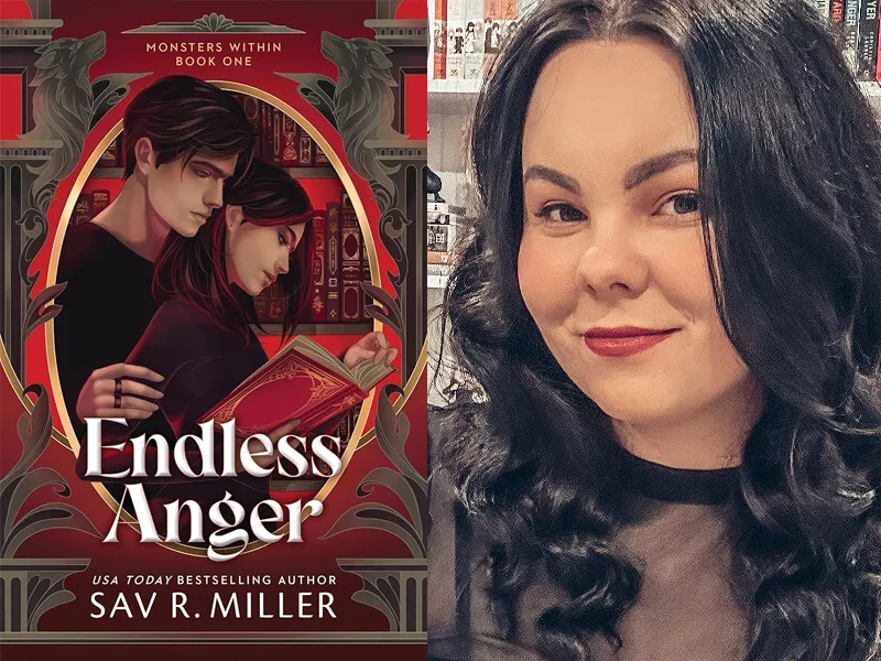 Author Sav R. Miller with her new book Endless Anger