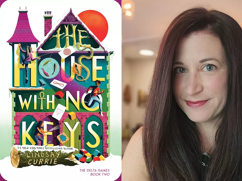 Author Lindsay Currie and her book The House with No Keys
