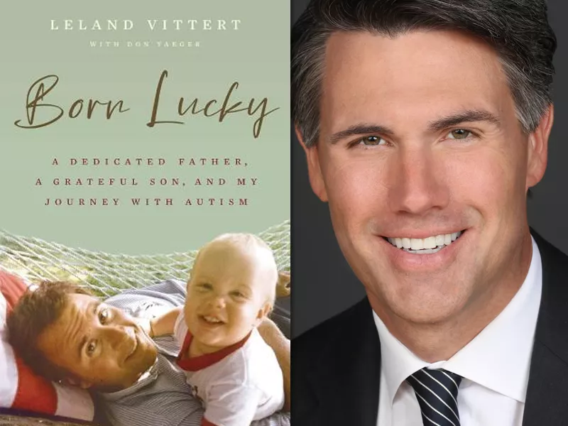Author Leland Vittert and his book Born Lucky