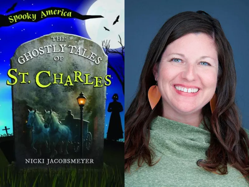 Author Nicki Jacobsmeyer and her book Spooky America&#039;s The Ghostly Tales of St. Charles