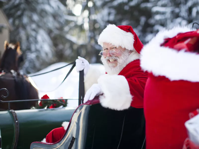 Santa in his sled