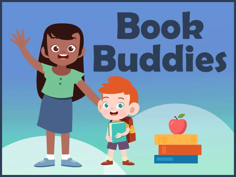 text reads Book Buddies