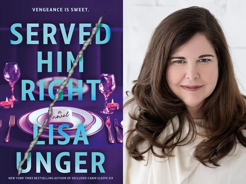 Author Lisa Unger and her book Served Him Right