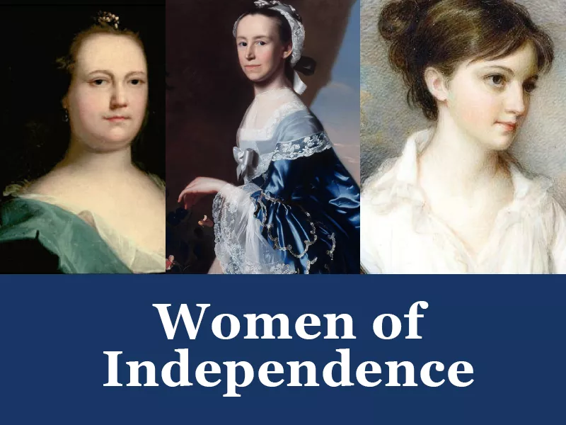 portraits of Deborah Read, Mercy Otis Warren, and Sybil Ludington