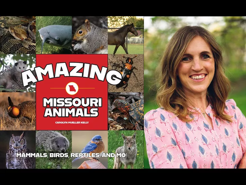 Author Carolyn Mueller Kelly and her book Amazing Missouri Animals