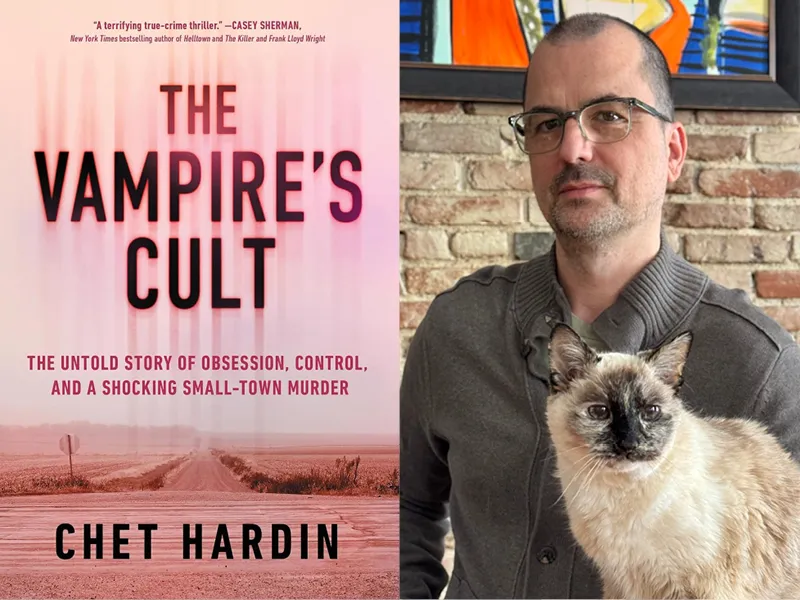 Author Chet Hardin and his book The Vampire Cult