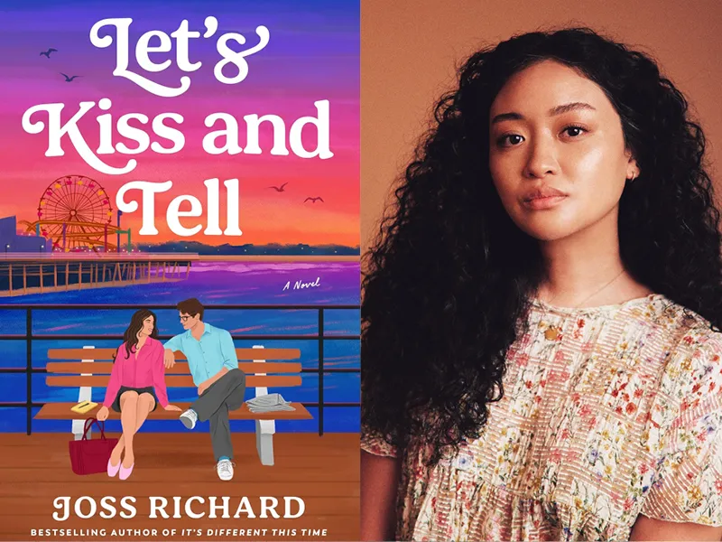Author Joss Richard and her book Let's Kiss and Tell