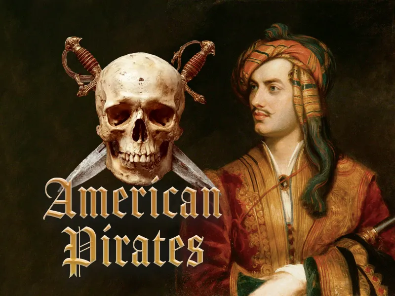 portrait of Jean Lafitte a famous american pirate