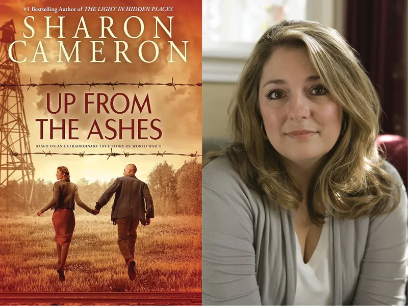 Author Sharon Cameron and her book Up From the Ashes