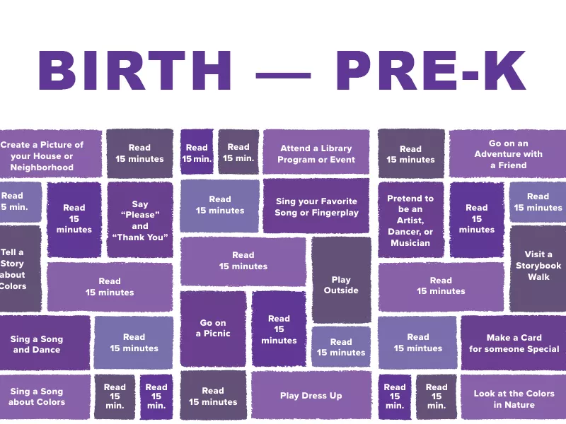 Summer Challenge Game Boards Birth - Pre K