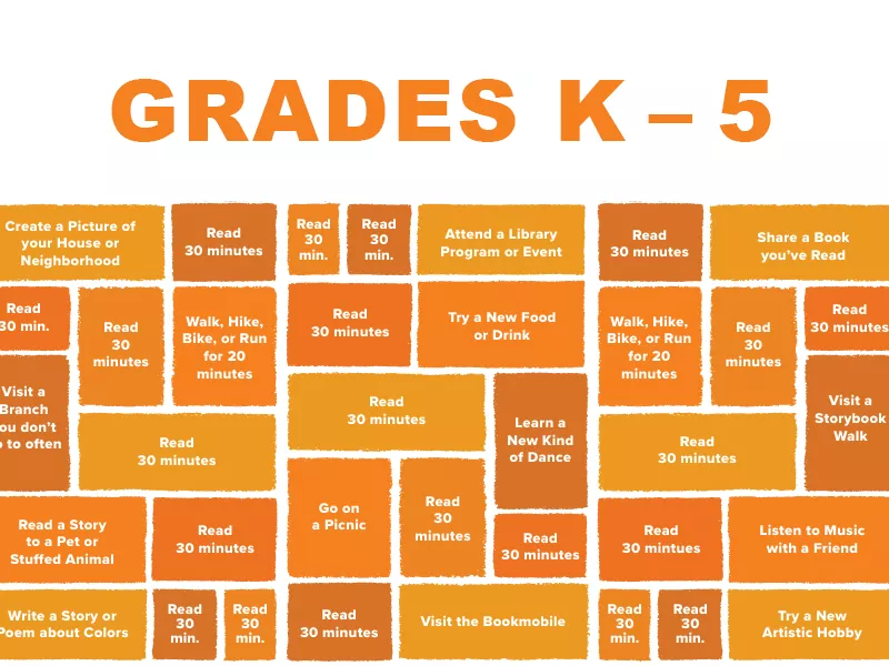 Summer Challenge Game Boards Grades K-5